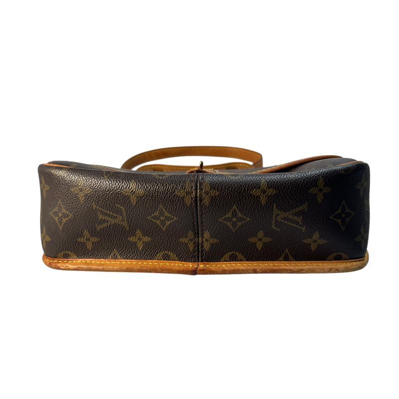 【最終処分SALE】LOUIS VUITTON ルイヴィトン モノグラム ソローニュ M42250 レザー ショルダーバッグ ブラウン A-11911の画像