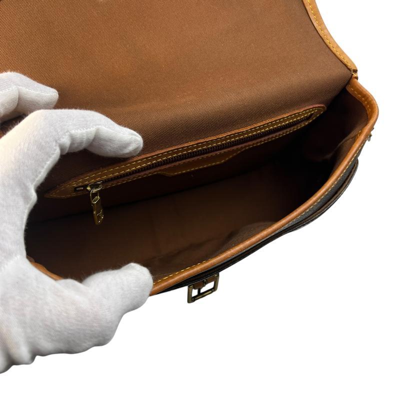 【最終処分SALE】LOUIS VUITTON ルイヴィトン モノグラム ソローニュ M42250 レザー ショルダーバッグ ブラウン A-11911の画像