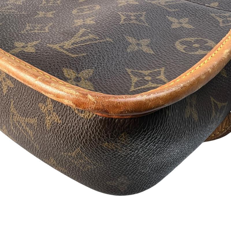 【最終処分SALE】LOUIS VUITTON ルイヴィトン モノグラム ソローニュ M42250 レザー ショルダーバッグ ブラウン A-11911の画像