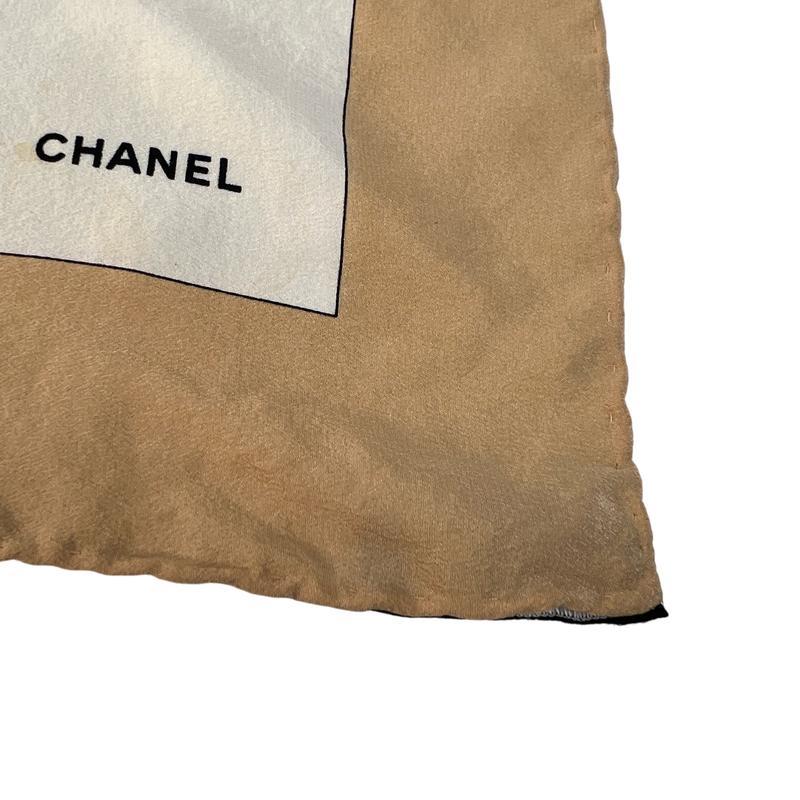 CHANEL（シャネル） ココマーク シルク スカーフ ベージュ A-12029