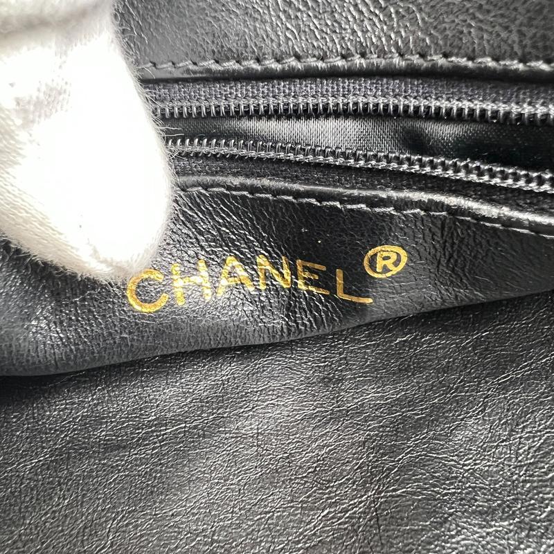CHANEL シャネル ココマーク フリンジ リザード ショルダーバッグ ブラック A-12124の画像