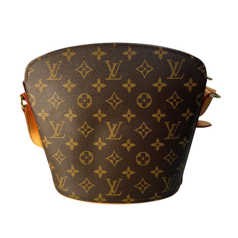 LOUIS VUITTON ルイヴィトン ドルーオ  レザー ショルダーバッグ ブラウン A-12286の画像