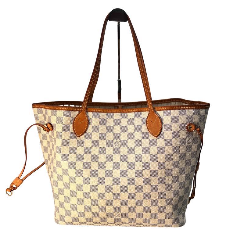 LOUIS VUITTON ルイヴィトン ネヴァーフルMM N51107 SA3102 ダミエアズール  ハンドバッグ ホワイト A-12455の画像