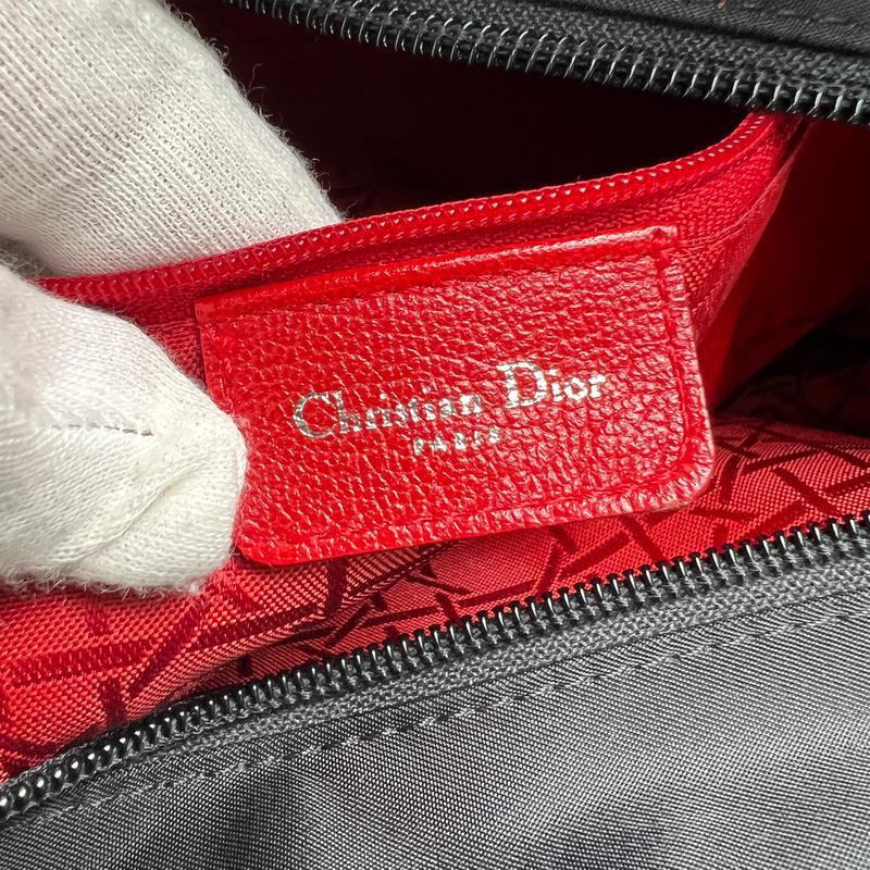 Dior カナージュ ナイロン ハンドバッグ ブラック A-12780の画像