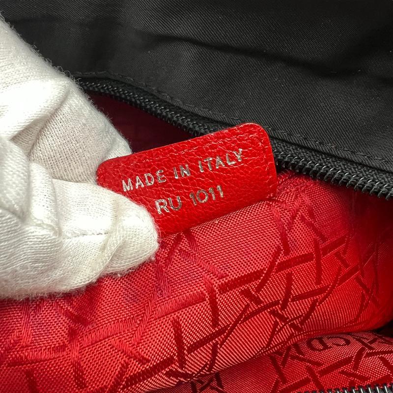 Dior カナージュ ナイロン ハンドバッグ ブラック A-12780の画像