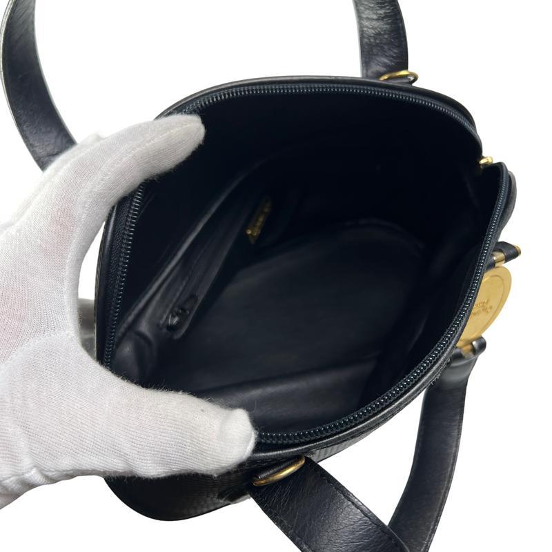 DIOR ディオール CD ロゴ 金具２WAY レザー ショルダーバッグ 黒 A-12894の画像