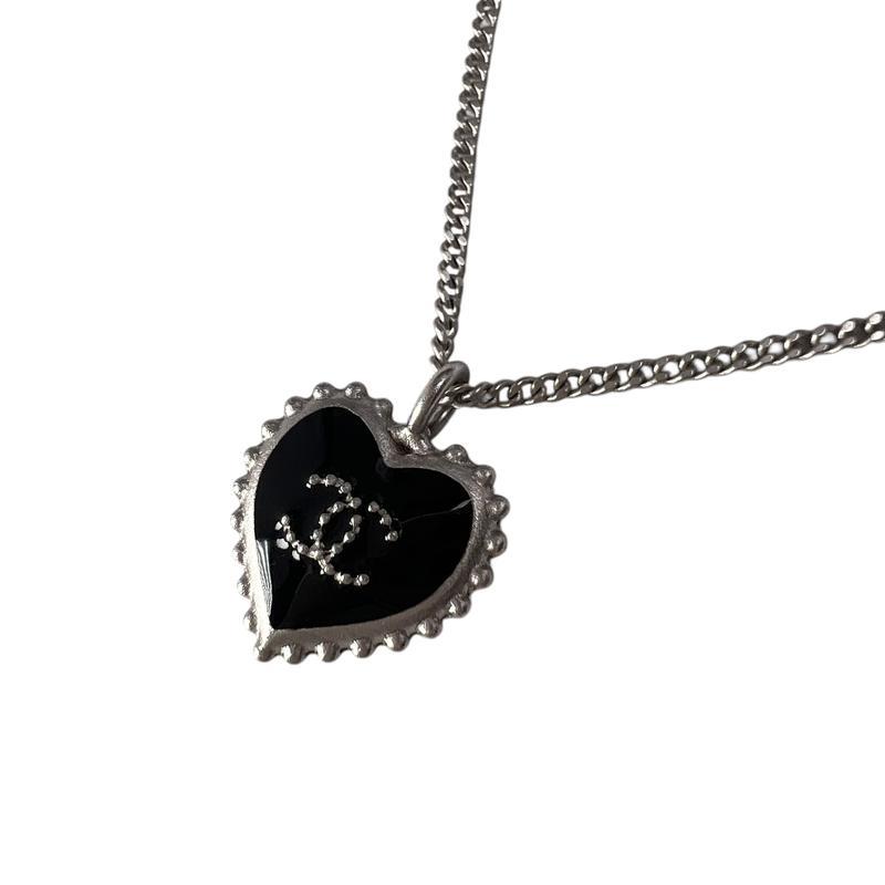 CHANEL シャネル ココマーク ネックレス 黒 A-12946の画像