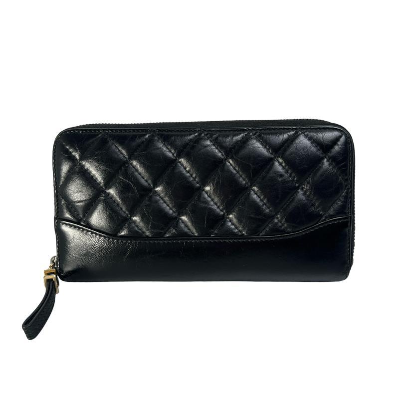 CHANEL シャネル ココマーク レザー 財布 黒 A-13053の画像