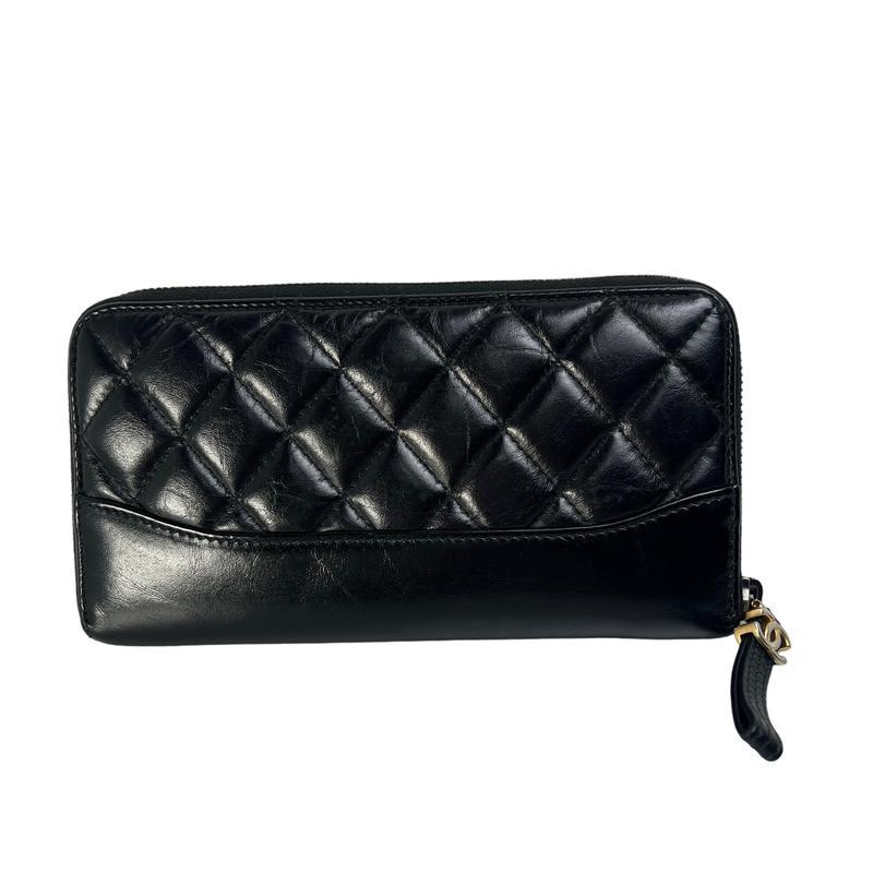 CHANEL シャネル ココマーク レザー 財布 黒 A-13053の画像