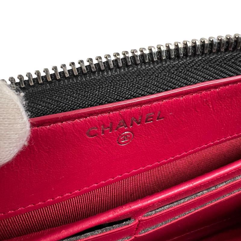 CHANEL シャネル ココマーク レザー 財布 黒 A-13053の画像