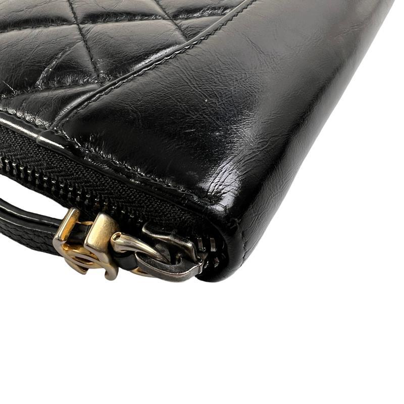 CHANEL シャネル ココマーク レザー 財布 黒 A-13053の画像