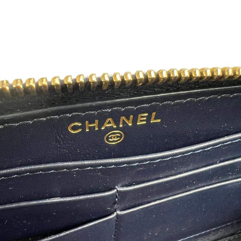 CHANEL シャネル ドーヴィル ココマーク 財布 ブルー A-13054の画像