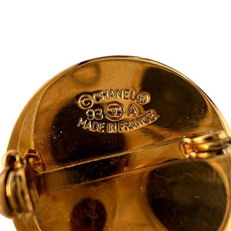 CHANEL シャネル マトラッセ ココマーク ブローチ ゴールド A-13085の画像