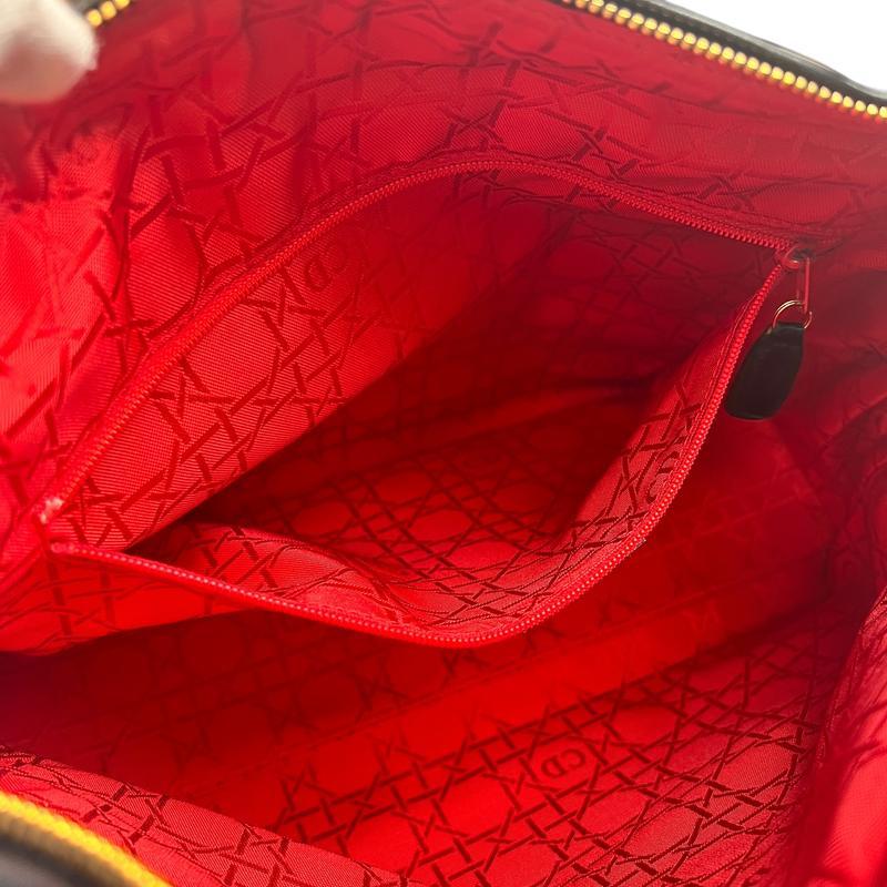 Dior  カナージュ ラムスキン ハンドバッグ ブラック A-13111の画像