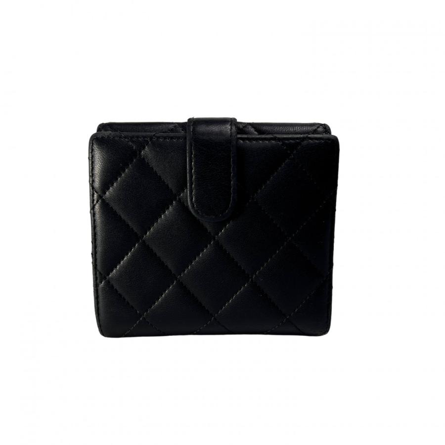 CHANEL（シャネル） ココマーク レザー 三つ折り財布 黒 A-13274