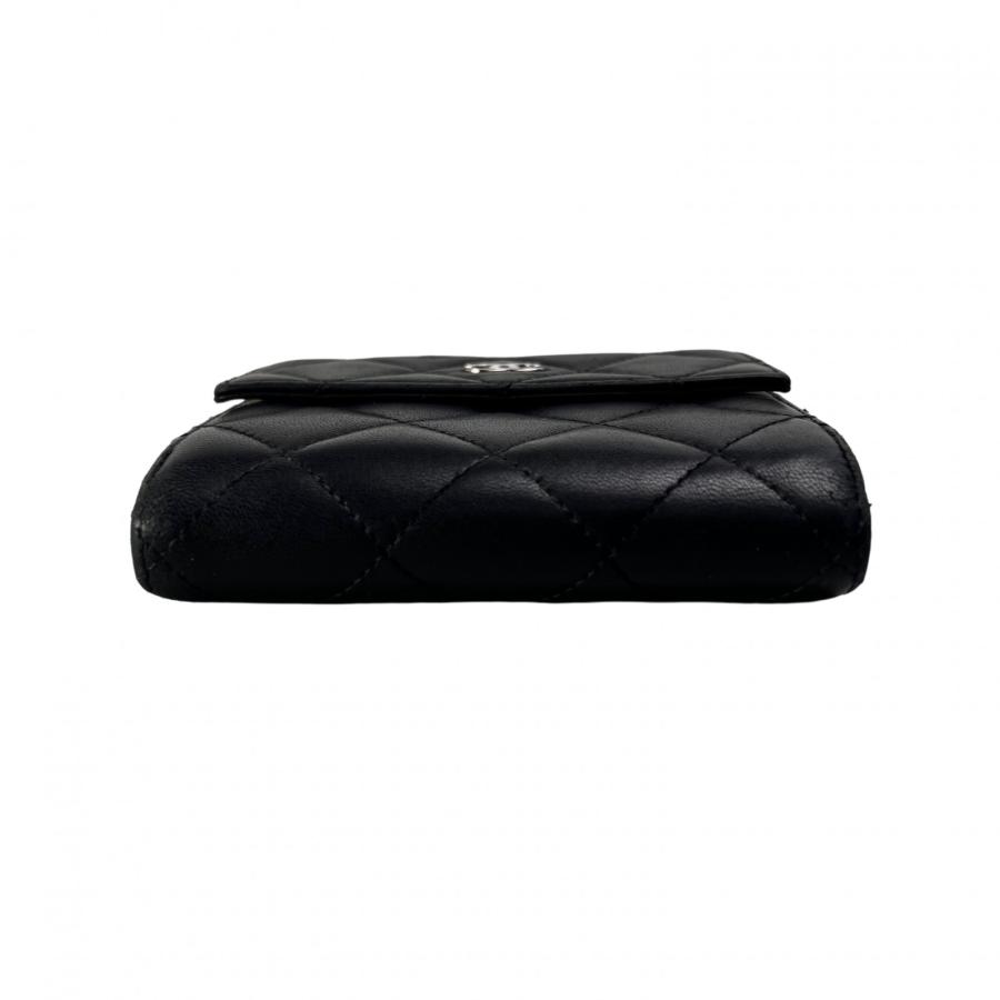 CHANEL（シャネル） ココマーク レザー 三つ折り財布 黒 A-13274 