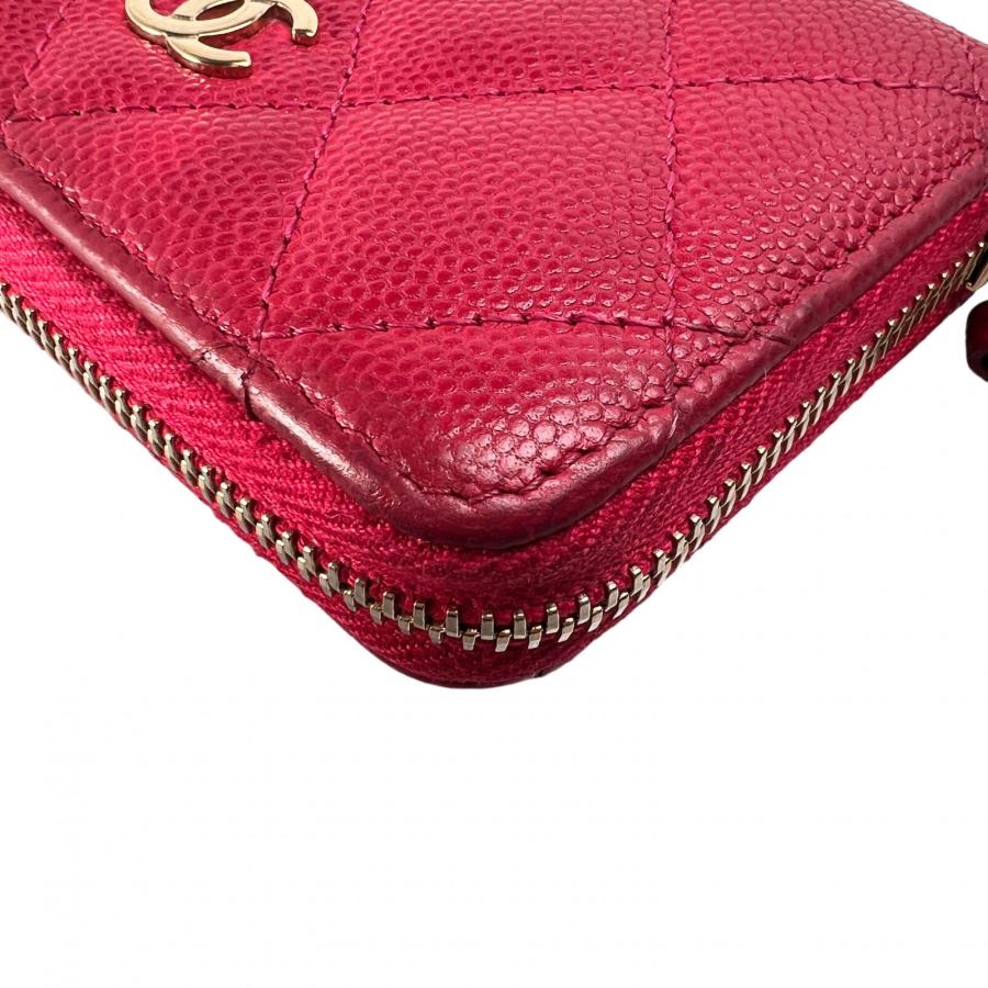 CHANEL（シャネル） マトラッセ ココマーク キャビアスキン 小銭入れ 