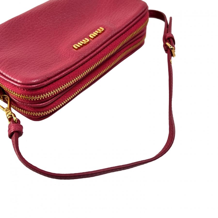 miu miu（ミュウミュウ） マドラス レザー ハンドバッグ A-13346 