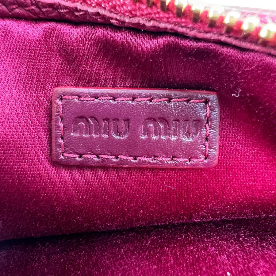 miu miu（ミュウミュウ） マドラス レザー ハンドバッグ A-13346