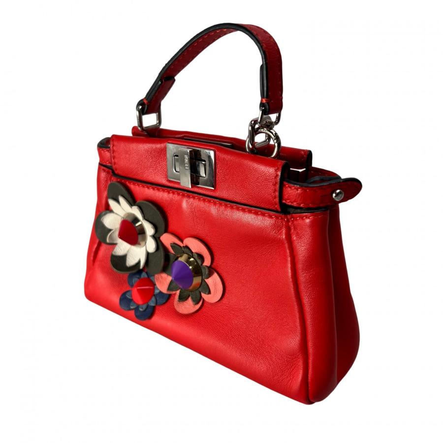 FENDI（フェンディ） ピーカブー フラワーモチーフ 2WAY レザー