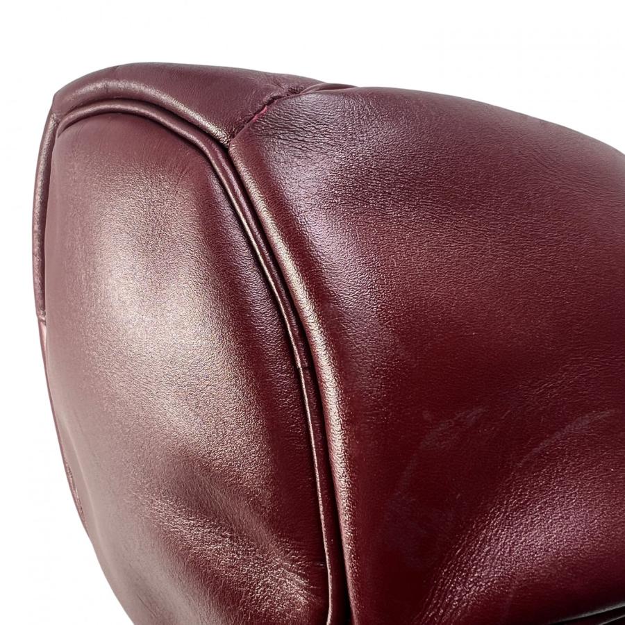 Cartier 巾着ショルダーバッグ ボルドー Cartier（カルティエ） 巾着 レザー ショルダーバッグ ボルドー A