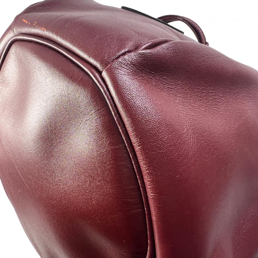 Cartier（カルティエ） 巾着 レザー ショルダーバッグ ボルドー A