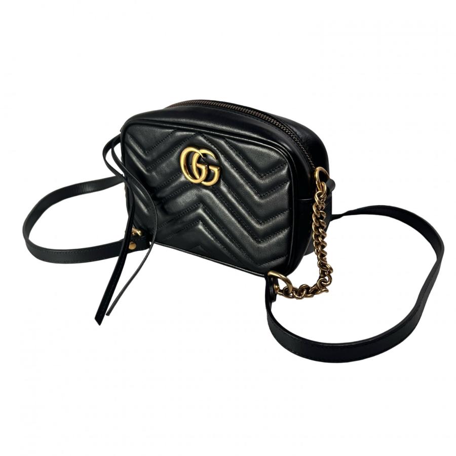 GUCCI（グッチ） GGマーモント キルティング レザー ショルダーバッグ