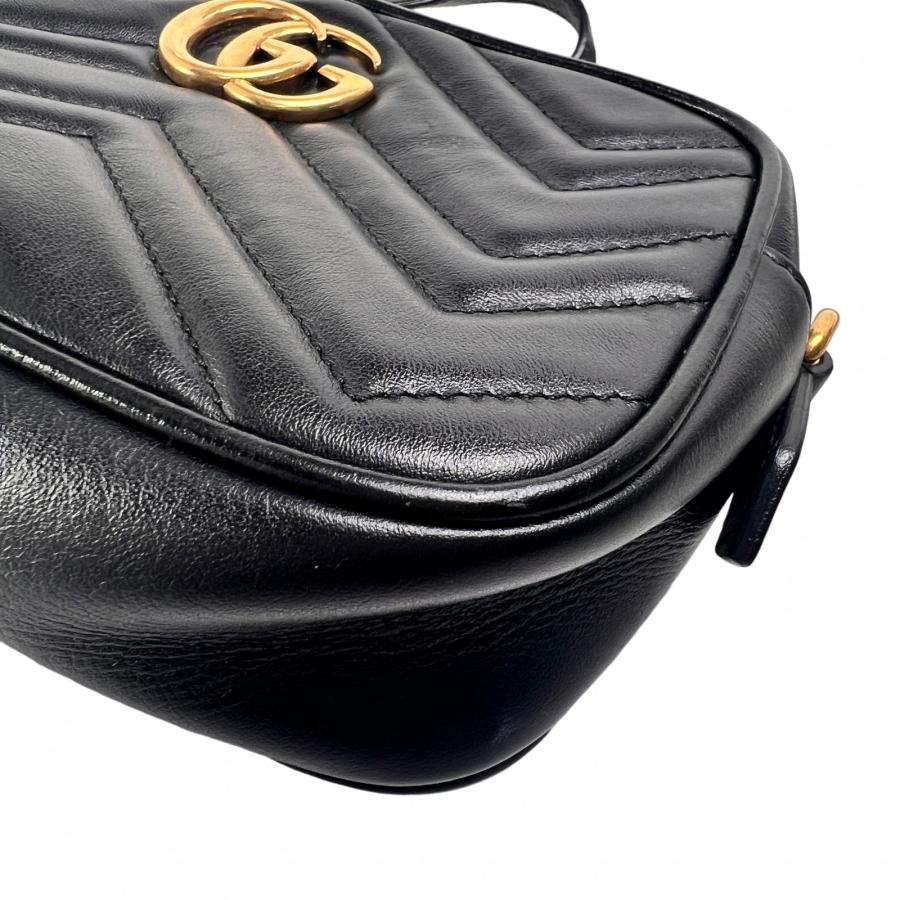 GUCCI（グッチ） GGマーモント キルティング レザー ショルダーバッグ