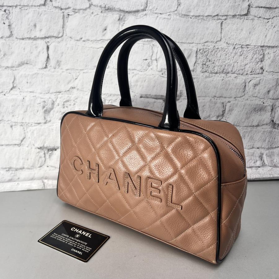 S*e様 CHANEL ピンク　ボストン　レア　キャビアスキン　極美品 CHANEL（シャネル） ロゴミニボストン キャビアスキン ハンドバッグ