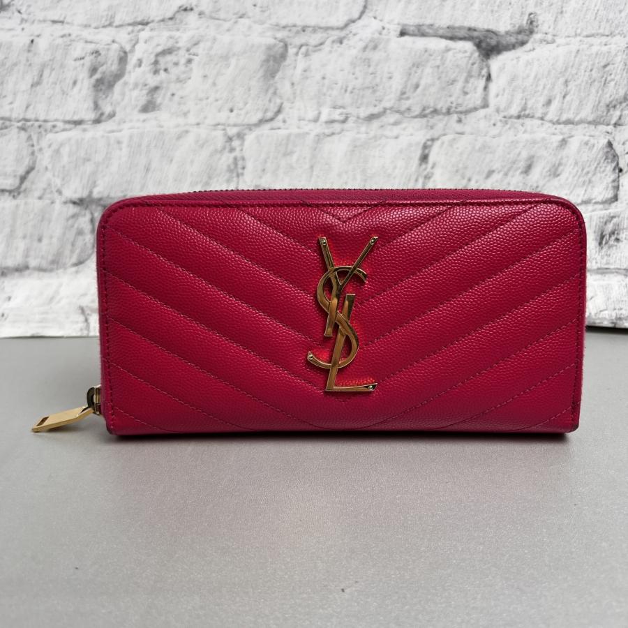 SAINT LAURENT サンローラン Vステッチ マテラッセ レザー 長財布