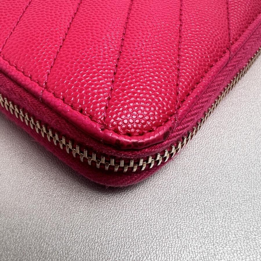 SAINT LAURENT サンローラン Vステッチ マテラッセ レザー 長財布 