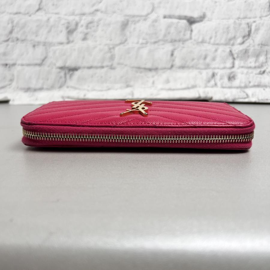 SAINT LAURENT サンローラン Vステッチ マテラッセ レザー 長財布 