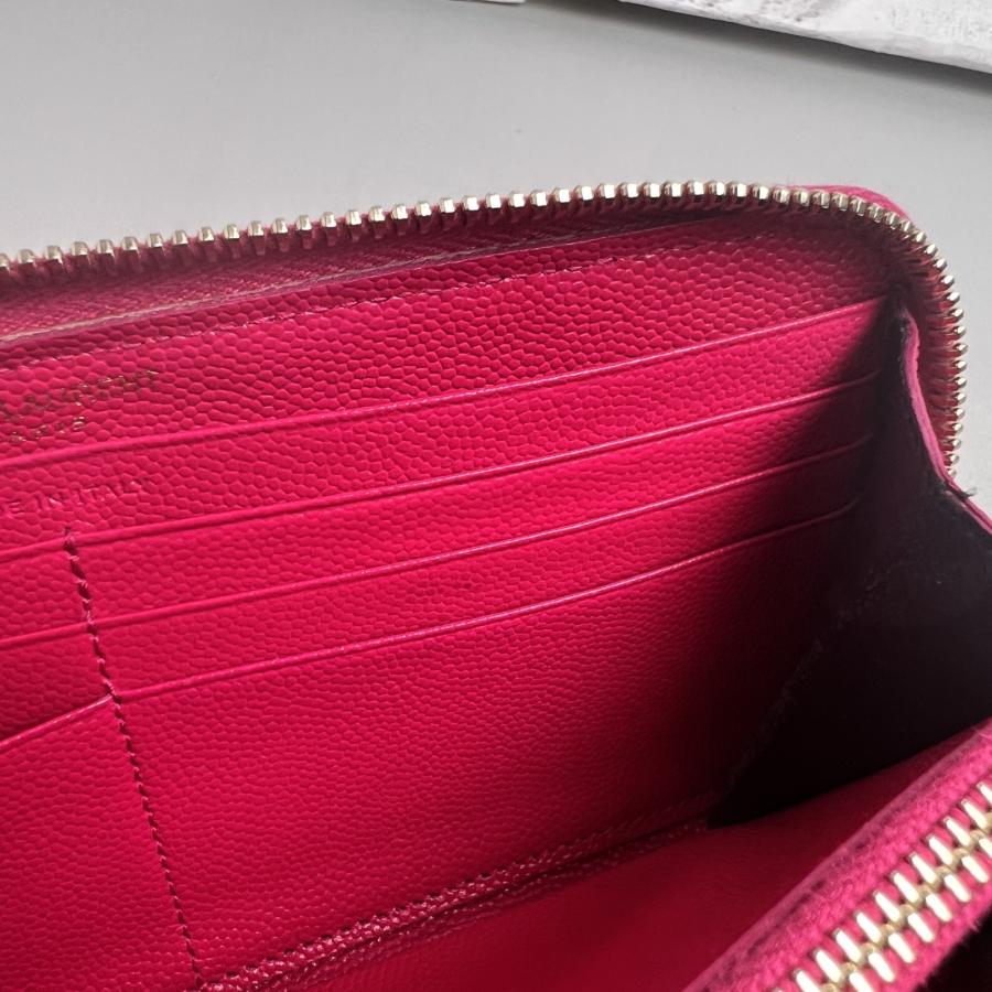 SAINT LAURENT サンローラン Vステッチ マテラッセ レザー 長財布 