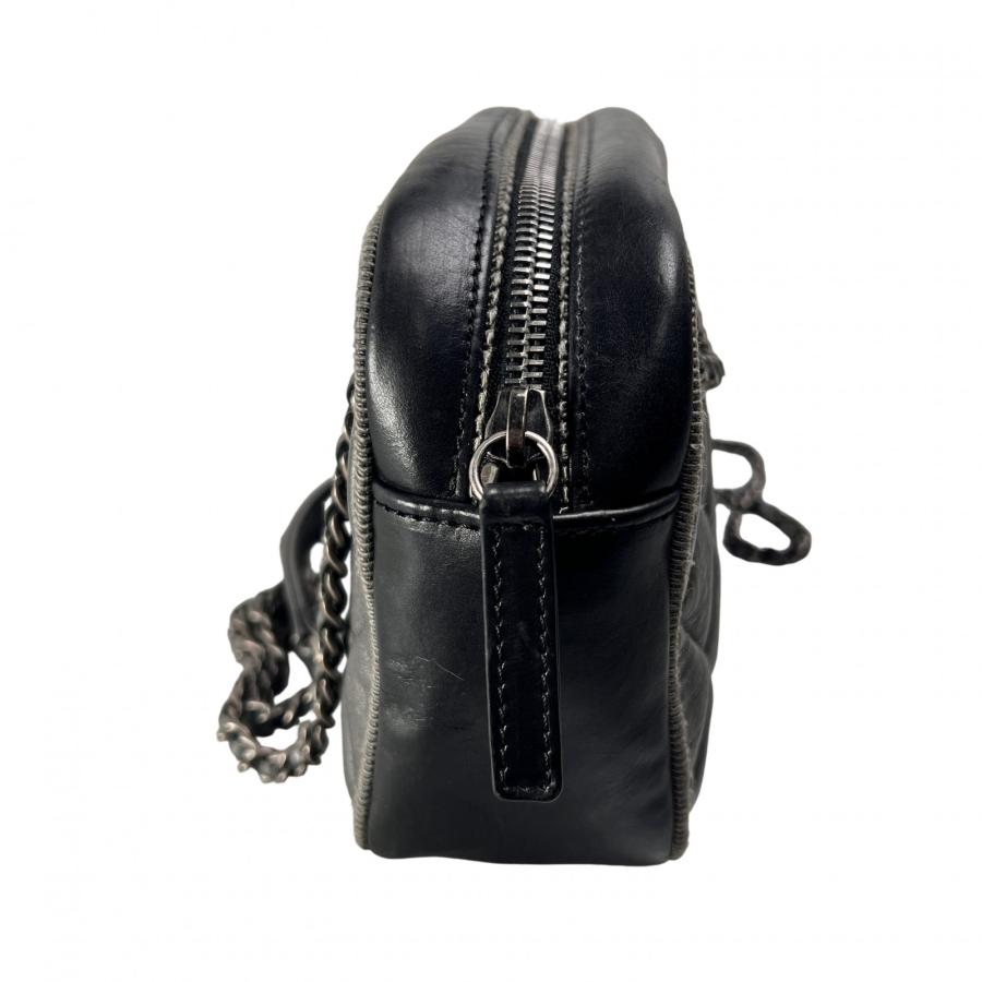 CHANEL シャネル ココマーク レザー ショルダーバッグ グレー A-14264_12