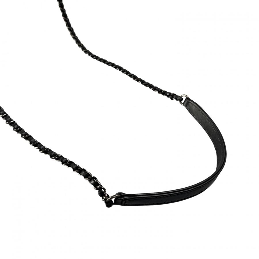 CHANEL シャネル ココマーク レザー ショルダーバッグ グレー A-14264_4