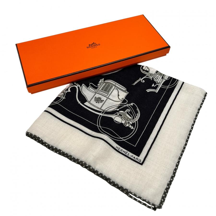 HERMES（エルメス） カレ40 エクスリブリス カシミヤ×シルク スカーフ 