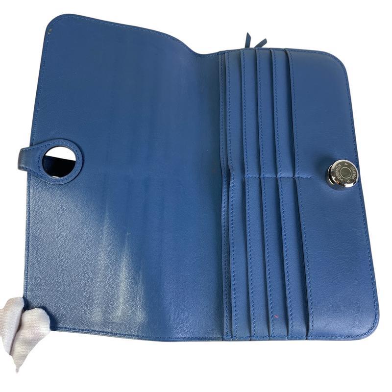 HERMES エルメス レザー ドゴンロング A刻印 ブルー財布 A-7871