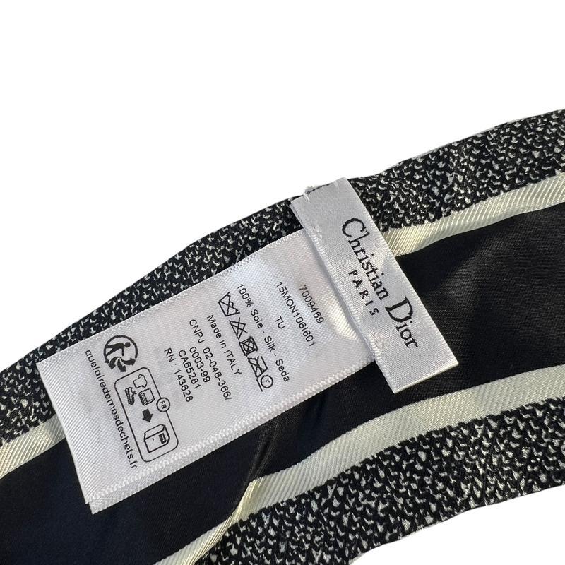 Christian Dior ディオール 千鳥柄 タグ付き スカーフ ブラック A-8596