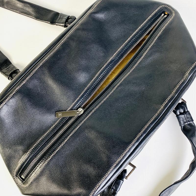 CHANEL シャネル ラムスキン ハンドバッグ ブラック K-5927 ハンドバッグ