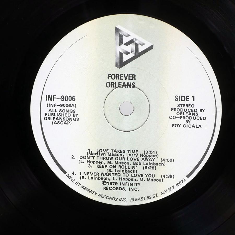 米 US盤 ORLEANS/FOREVER/INFINITY INF9006 LP : Face Records - 通販 - Yahoo ...