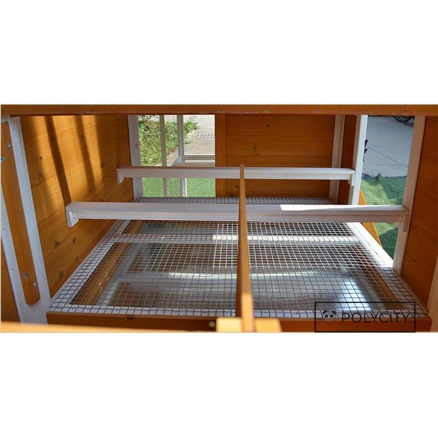 新品未使用！ 特大別荘 飼育ケージ 大型 ペットケージ 鶏 鴨 はと うさぎ 室内外兼用 取り付けやすい 天然杉材 防腐材 木製 212*83*125cm 組立式 【I2116151826】(74352円)