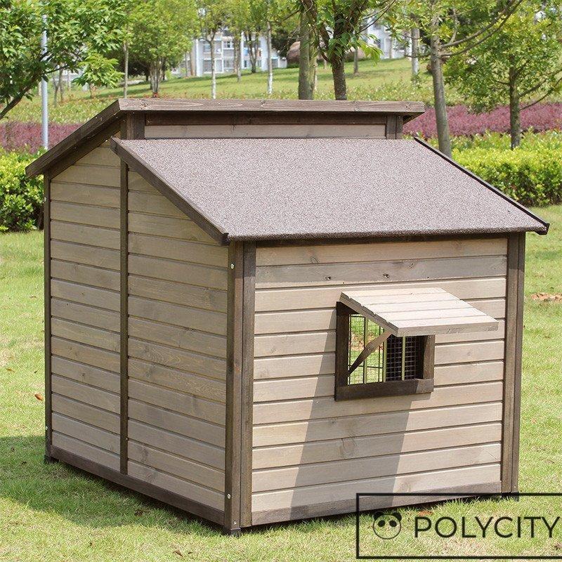 【新品未開封】 大型 犬小屋 犬 XXLサイズ 別荘 飼育ケージ 小動物ケージ 101.5*116*110cm 組立式 松の木 室外 木製 ハイラル松 防腐材 中型犬用 大型犬用 【G3377096659】(118656円)