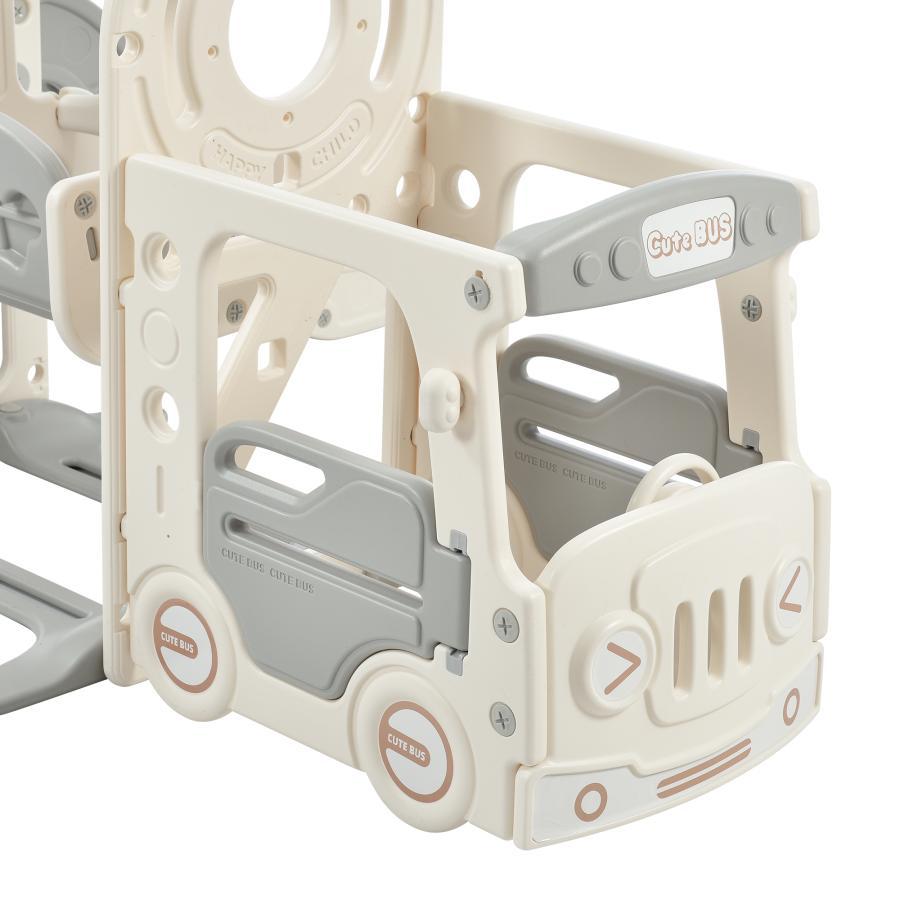 バス滑り台 すべり台 ブランコ スイング 大型遊具 すべりだい スライダー 室内 遊具 キッズ キッズパーク 子供 バスケットゴール 子供 誕生日プレゼント 子供