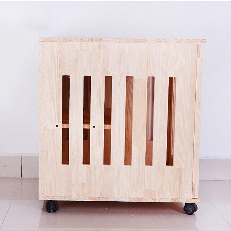 [即日発送] ペット用品　猫用キャビネット ネコトイレ 棚 リビング キャットトイレ 家具 木製キャットケージ　ヴィラ　　無垢材 【Q1198296855】(42103円)