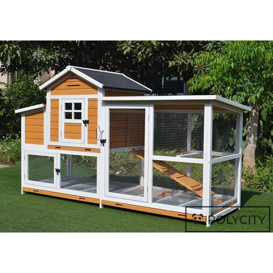 最新 特大別荘 飼育ケージ 大型 ペットケージ 鶏 鴨 はと うさぎ 室内外兼用 取り付けやすい 天然杉材 防腐材 木製 212*83*125cm 組立式 【NAN2139929891】(75188円)