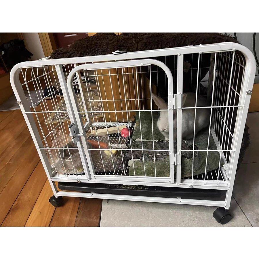 ペット うさぎケージ 小動物ケージ ペットケージ 大きい 飼育ゲージ キャスター・屋根・トレイ付き ケージ 小屋 室内飼い プレイサークル ** 1階