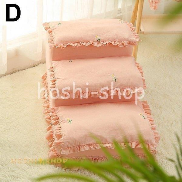 ペット 犬 猫 階段 ステップ 段差移動 補助階段 柔らかい クッション 3段 無地 チェック柄 ドット柄 フリル 花柄 レース ドッグ キャット ホワイト ペット 階段 ステップ 段差移動 補助階段 柔らかい クッション 3段 無地 チェック柄 ドット柄 フリル 花柄 レース ドッグ キャット ホワイト