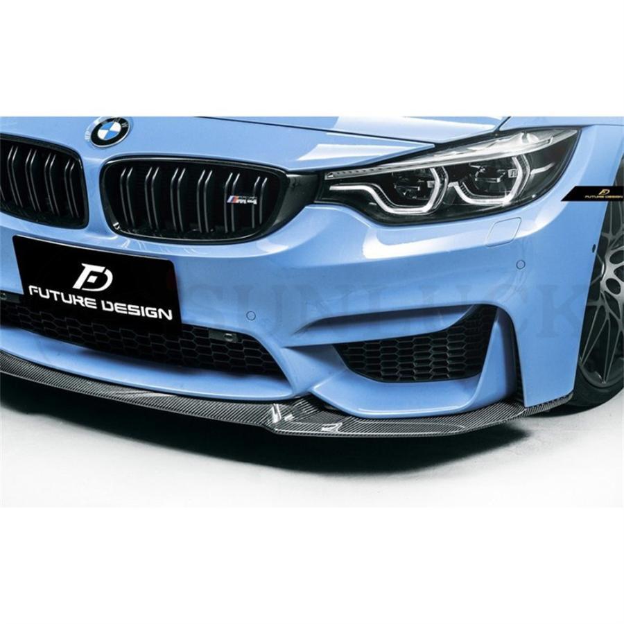 BMW F82 F83 M4 フロント用カーボンリップスポイラー 本物ウェットカーボン CS エアロ カスタム