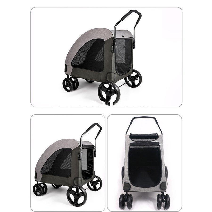 【新品 未使用 日本製】 ペットカート ペットバギー DODOPET 大型犬 多頭飼い 中型犬 小型犬 4輪 折りたたみ 省スペース 大型商品 キャスター ドッグカート バギー 【WSO8382299150】(29452円)