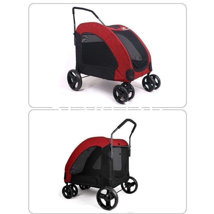 【新品 未使用 日本製】 ペットカート ペットバギー DODOPET 大型犬 多頭飼い 中型犬 小型犬 4輪 折りたたみ 省スペース 大型商品 キャスター ドッグカート バギー 【WSO8382299150】(29452円)